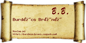 Burdács Brúnó névjegykártya